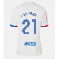 Barcelona Frenkie de Jong #21 Vonkajší futbalový dres 2023-24 Krátky Rukáv